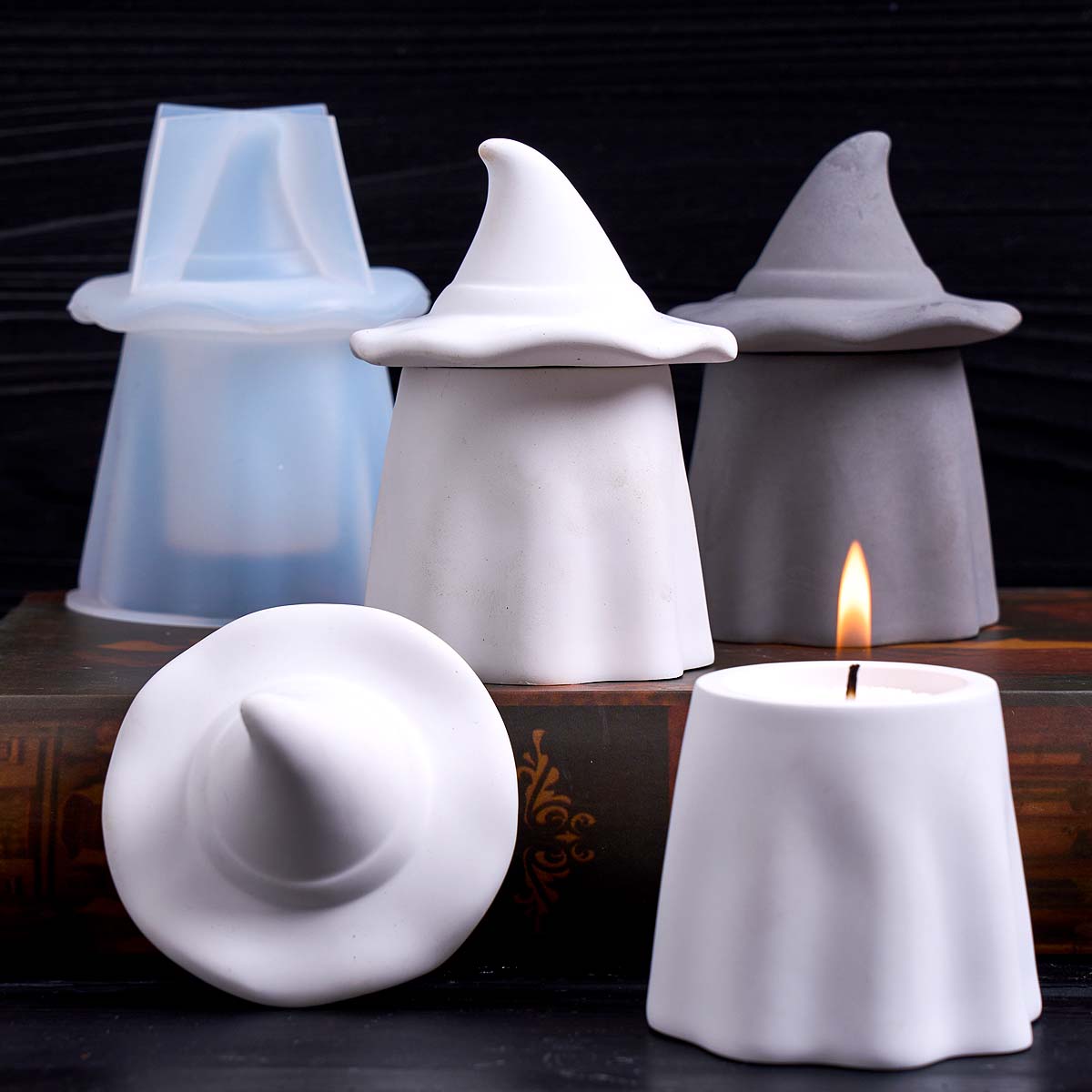 Candle Making Jars With Lids - Призрачный Волшебник, банка для свечей, силиконовая