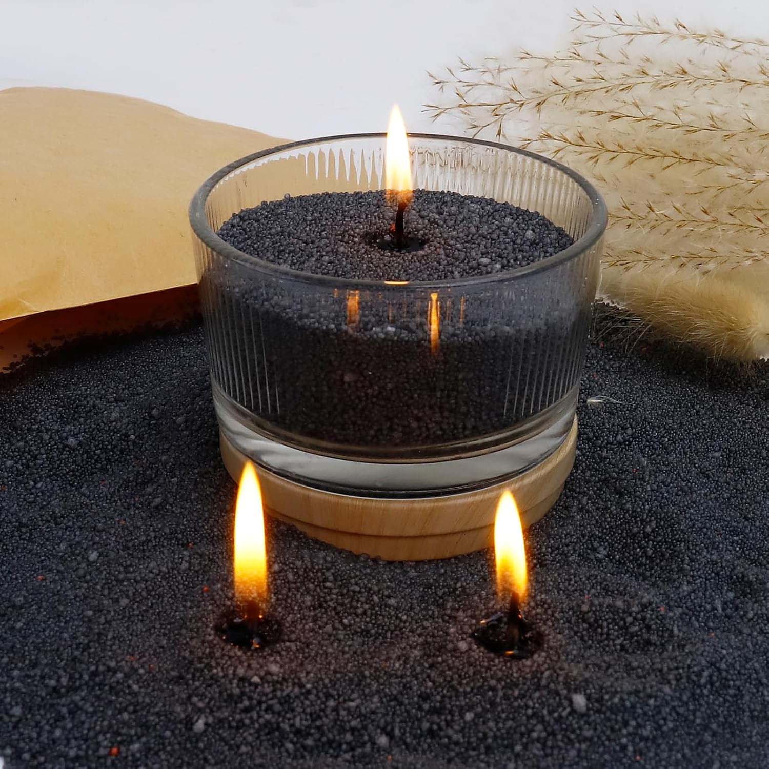 Candle Making Video - Черный восковой песок для свечей с