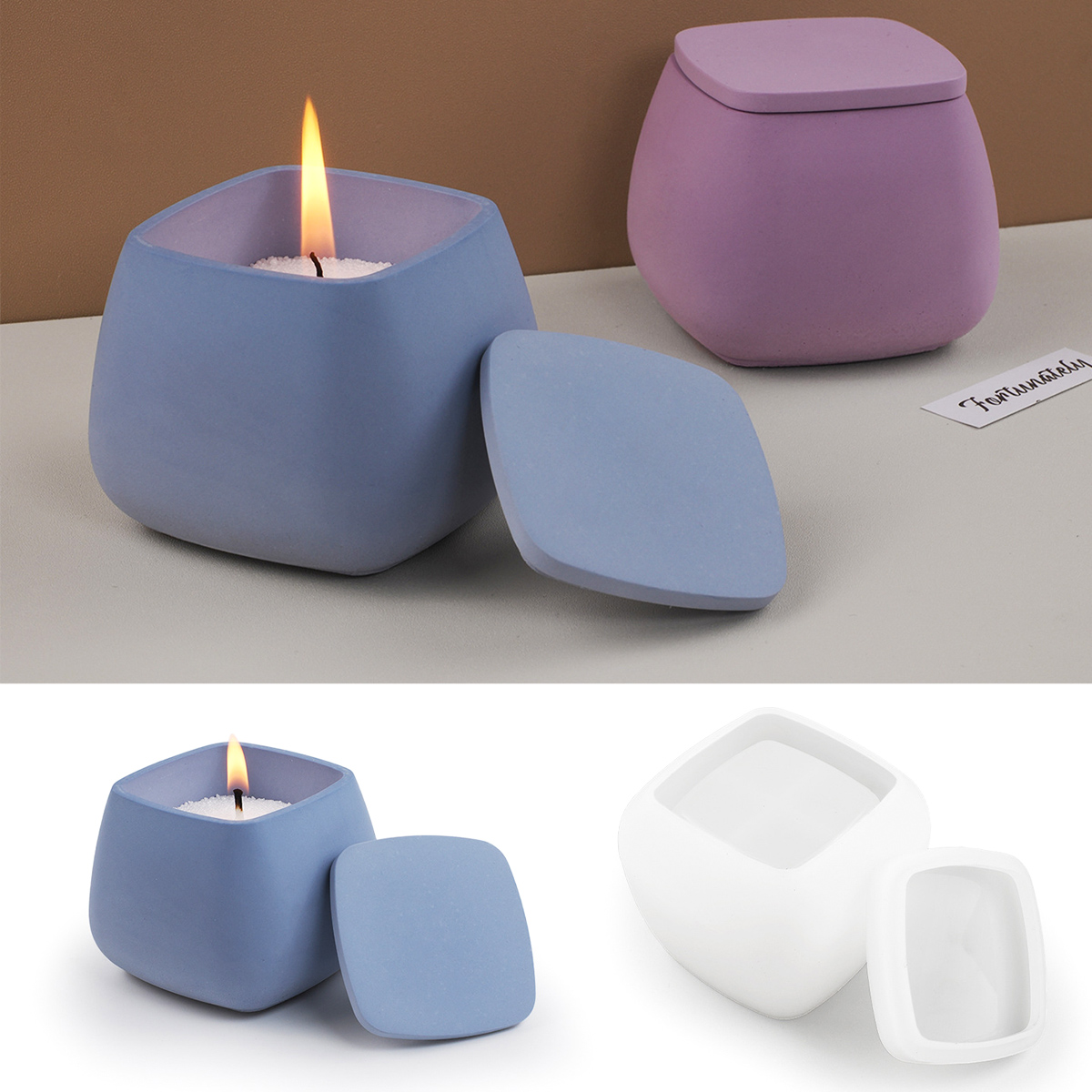 Квадратная банка для свечей, с – обзор и цена Candle Making Jars With Lids