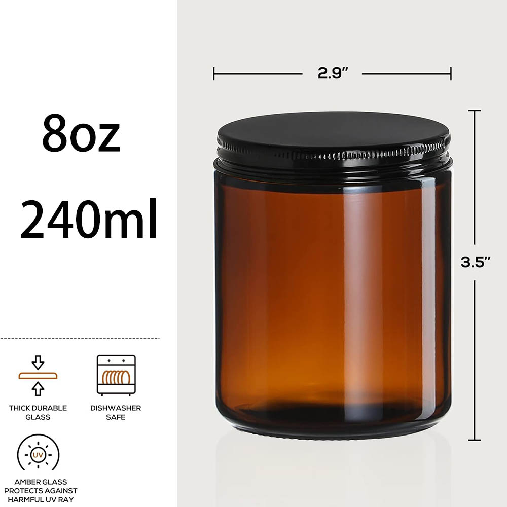 Стеклянные банки из янтарного  – обзор и цена Candle Making Jars With Lids